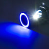 BA20D DC12-80V / 20W / 6000K / 2000LM Motorcycle Headlight with Angel Eyes (Blue)