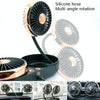 F303 Car USB Fan Car Shake Head Fan(Double Head Silver)