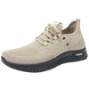 D06 Men Spring Flying Knitting  Shoes Lace Up Sports Casual Shoes, Size: 42(Beige)