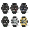SANDA 6015 Men Multifunctional Waterproof Luminous Sports Watch(Black)