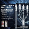 WK WDC-179 6A 3 in 1 USB to 8 Pin+USB-C/Type-C+Micro USB Platinum Fast Charge Data Cable, Length 1.2m (Silver)