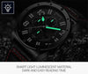 Ochstin 6122 Multi Function Quartz Watch Sports Luminous Waterproof Watch Calendar Leather Men Watch(Black)
