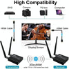 200m Wireless HDMI Extender Signal Amplifier, Transmitter+Receiver(Black)