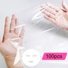 10packs Beauty Salon Plastic Disposable Face Mask Transparent Cling Film(100pcs/Pack)