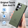 For Samsung Galaxy S23 Ultra 5G Twill Fabric Leather Skin Back Phone Case(Green)