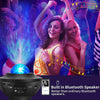 G004 Small Bowl Starry Projection Lamp Laser Light with Bluetooth Speaker(Black)