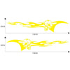 2 PCS/Set D-964 Skull Flame Pattern Car Modified Decorative Sticker(Yellow)