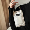Stone Texture Card Holder Mobile Phone Bag with Short Strap(Pink)