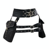 FBG003BK Ladies PU Leather Waist Bag, Size: 23 x 19.5cm, Strap Length: 130cm