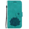 For Redmi K70 / K70 Pro Lotus Embossed Leather Phone Case(Green)