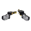 2pcs C-071 Motorcycle Modified LED Turn Signal Handlebar Turn Indicator(Black)