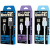 WEKOME WDC-03 Tidal Energy Series 2.4A USB to 8 Pin Braided Data Cable, Length: 1m (Black)