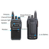 1 Pair RETEVIS RB617 PMR446 16CHS License-free Two Way Radio Handheld Walkie Talkie, EU Plug(Black)