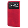 For Xiaomi Poco C40 Frosted Business Magnetic Horizontal Flip PU Phone Case(Red)