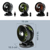F612 5W Car Rotatable Turntable Silent Fan(24V Cigarette Lighter)