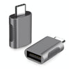 2 PCS SBT-158 USB-C / Type-C Male to USB 3.0 Female Zinc Alloy Adapter(Black)