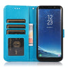 For Samsung Galaxy S8+ Skin Feel Embossed Sunflower Horizontal Flip Leather Case with Holder & Card Slots & Wallet & Lanyard(Blue)