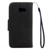 For Galaxy A3 (2017) / A320 Butterflies Embossing Horizontal Flip Leather Case with Holder & Card Slots & Wallet & Lanyard (Black)