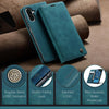 For Samsung Galaxy A56 CaseMe 013 Multifunctional Horizontal Flip Leather Phone Case(Blue)