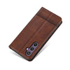 For Samsung Galaxy A36 5G AZNS Magnetic Calf Texture Flip Leather Phone Case(Dark Brown)