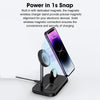 WA22 3 in 1 Magnetic Wireless Charger Phone Holder for iPhone 12 / 13 / 14 / 15 Series Phones & AirPods(Black)