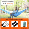Outdoor Hammock Nylon Parachute Cloth Travel Camping Swing, Style: 2.7m x 1.4m (Sky Blue+Royal Blue)