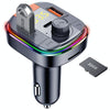 T832 Car Bluetooth FM Transmitter Colorful Light MP3 Player Powerful Quick Charger QC3.0