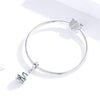 S925 Sterling Silver Pendant Platinum Plated Christmas Tree Beads DIY Bracelet Necklace Accessories