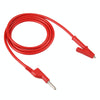 Thick Probe to Alligator Clip Test Lead Single Cable, Length: 1m (Red)