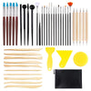 43 PCS/Set Ceramic Clay Plastic Scraper Nail Silicone Dot Drill Indentation Pen