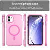 For iPhone 12 MagSafe Frosted Translucent TPU + PC Full Coverage Phone Case(Pink)