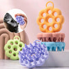 Silicone Hair Wash Brush Home Scalp Cleaning Shampoo Comb(Yellow)
