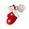 Hand-woven Christmas Keychain Cute Mobile Phone Handbag Pendant, Style: Pink Hat