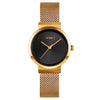 Skmei 1595 Fashion Elegant Scale Free Steel Mesh Belt Women's Watch Waterproof Business Student Quartz Watch Female(Gold)