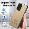 For Samsung Galaxy A53 5G Twill Fabric Leather Skin Back Phone Case(Khaki)