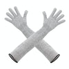 1pair Extended Anti-Cut Sleeve Gloves HPPE Anti-Scratch Arm Guard Anti-Bite Labour Gloves, Length: 35cm Gray