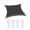 Outdoor Garden Sunshade Sail Waterproof Anti-UV Canopy, Size: 4m x 6m(Black)