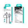 USAMS SJ738 240W 6 in 1 Aluminum Alloy Fast Data Charging Cable, Length: 2m(Gun Color)