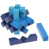 Intelligence Wooden Pull-Apart IQ Puzzle Magic Cube Toy(Blue)