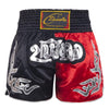 ZhuoAo Muay Thai/Boxing/Sanshou/Fighting Shorts for Men and Women, Size:L(Classic Red Black)