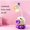 2 PCS Cartoon Octopus Pencil Sharpener Pen Holder Desk Lamp Mobile Phone Holder Learning Night Light(Yellow)