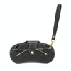 Portable Anti-Scratch And Wear-Resistant PU Leather Eyeglasses Bag Sunglasses Storage Case, Style: Handle Model Black