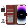 For Samsung Galaxy A26 5G Genuine Leather Magnetic RFID Leather Phone Case(Coffee)