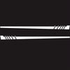 2 PCS/Set D-854 Stripe Pattern Car Modified Decorative Sticker(White)