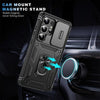 For Samsung Galaxy S25 Ultra 5G Sliding Camshield TPU Hybrid PC Phone Case with Holder(Black)