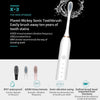 Rechargeable Ultrasonic Soft Bristle Electrical Toothbrushes Flosser 6 Gear With 4 Brushes(Black)
