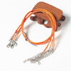 100 PCS Crystal Pendant Necklace Rope Jewelry Lanyard(Orange)