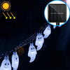 Ghost Shape 30 LEDs Outdoor Garden Waterproof Christmas Festival Decoration Solar Lamp String (White)