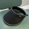 MENGLANDI Summer Outdoor Riding Anti-ultraviolet Sunshade Empty Top Hat, Size: Adjustable(D-200 Black)