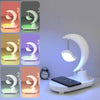 5W Bluetooth Speaker Bedside LED Colorful Atmosphere Night Light, Spec: Wireless Charging